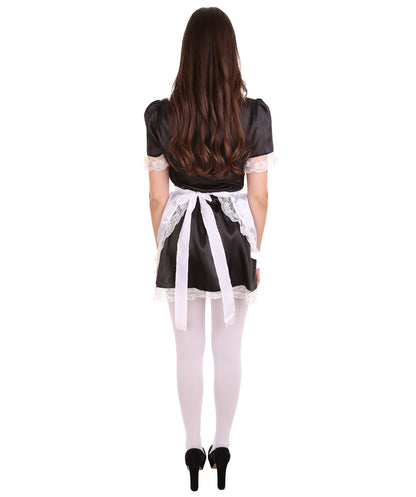 女性用 JCO-343 伝統的なメイド制服コスプレ ブラックコスチューム