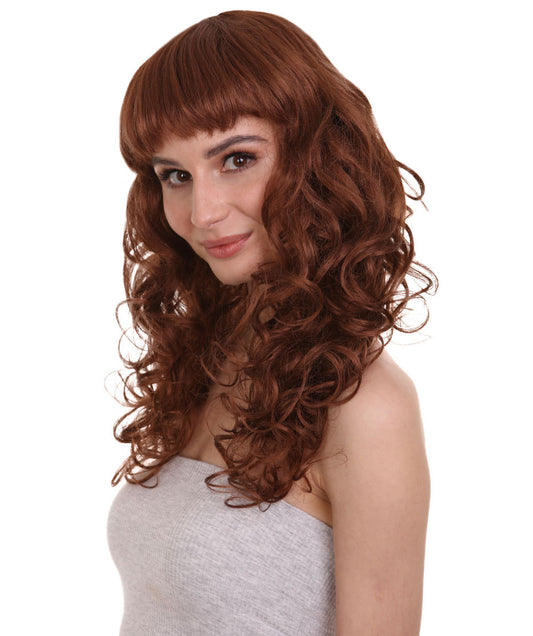 Wigs2you ハロウィンパーティープレミアム レディース H-1024 着用しやすい ベラウィッグ オーバーンブラウン色