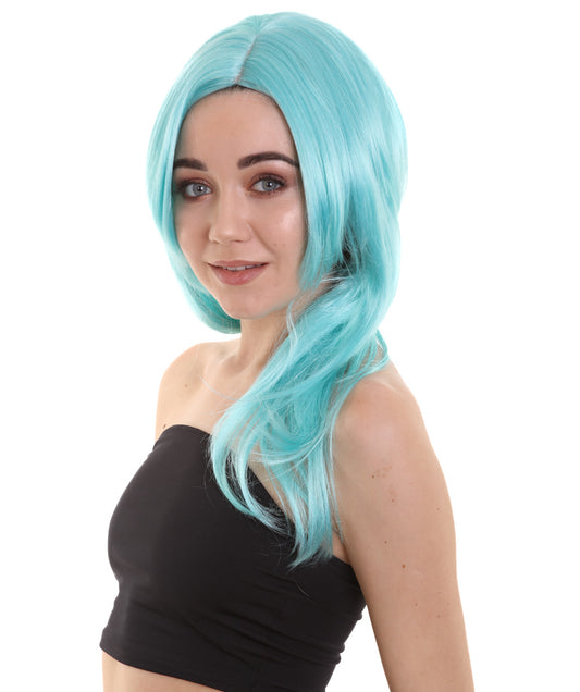 Wigs2you ハロウィンパーティープレミアム H-938 3レイヤーのパーティーガールウィッグ ブルーレイク色