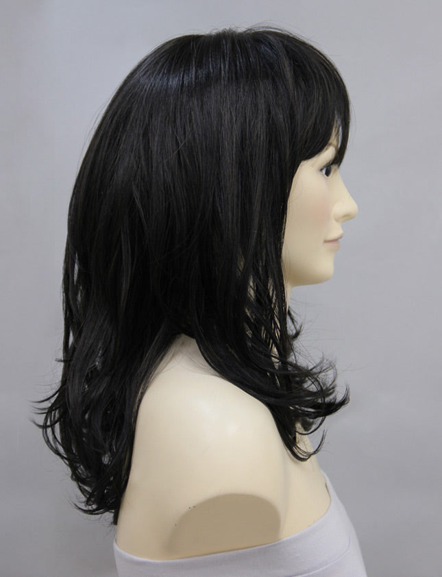 エアリーカールが可愛い！ふわふわヘアで柔らかな女の子に  耐熱です ウィッグネット付き W-537