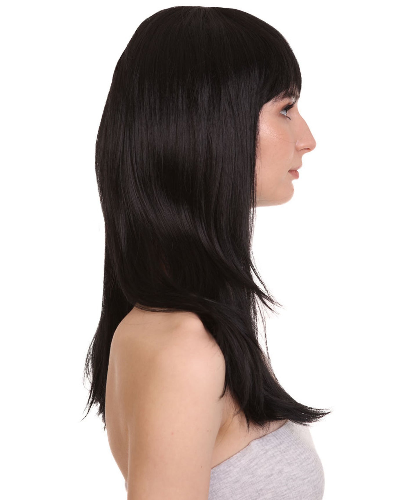 Wigs2you ハロウィン パーティー プレミアム レディース H-1055 とても快適なグラマー グリーン ウィッグ ブラック カラー