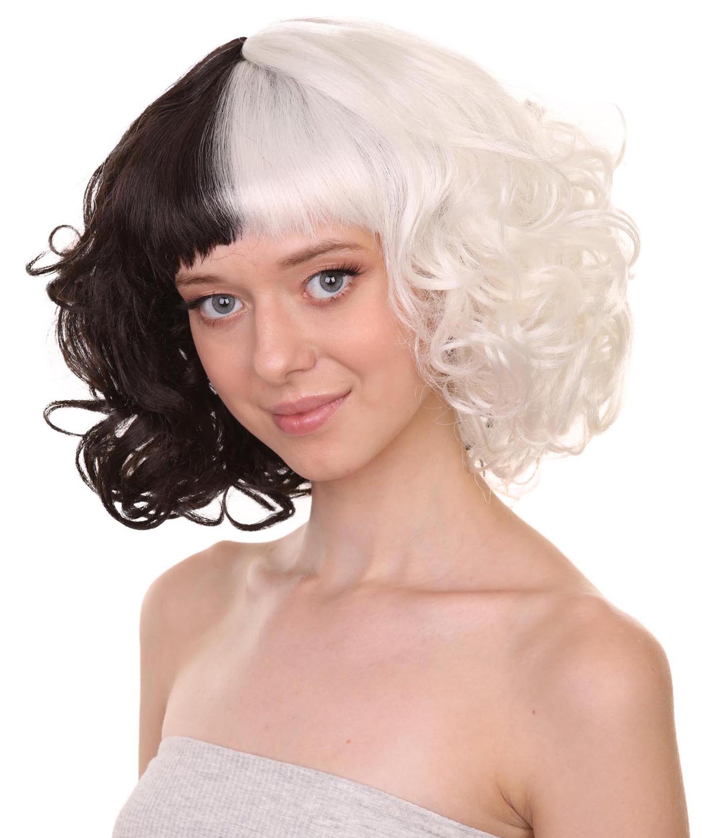 ハロウィンパーティープレミアムレディ H-5479 ミディアムレングス クルーエル＆イーヴィルウィッグ