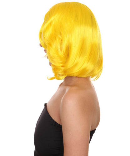 Wigs2you ハロウィン パーティー プレミアム 簡単に着用できる H-1126 とても快適なイエロー カーリー レディ ウィッグ