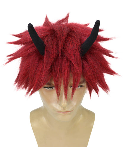 メンズ H-6096 日本剣士キャラクター アニメ コスプレウィッグ ハロウィンやコスプレに最適 難燃性合成繊維