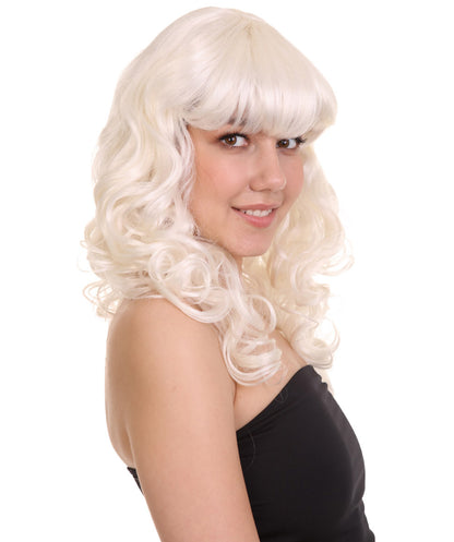 Wigs2you ハロウィンパーティー プレミアム レディース H-1014 着用しやすい ベラウィッグ ホワイト色