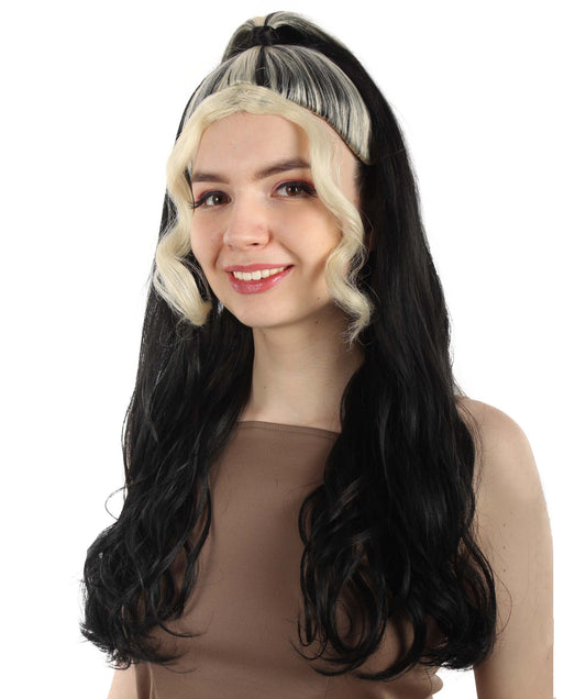 大人向け女性用 H-5820 ブラウン K-pop ガール グループ シンガー ポニーテール ウィッグ ハロウィンに最適 難燃性合成ファイバー