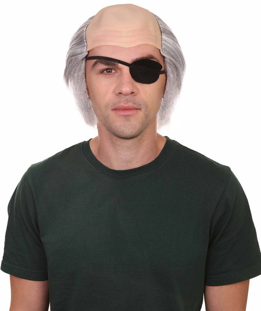 男性用「終わりでない不幸なできごと」オラフ伯爵アイパッチ付き H-4361 コスプレハロウィンウィッグ 耐炎合成繊維