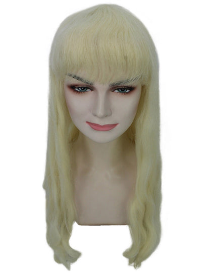 ハロウィンパーティ プレミアムレディース H-5339 ロング ソフトウェービー プラチナブロンド ウィッグ