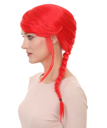 Wigs2you ハロウィン パーティー プレミアム レディース H-1157 とても快適なレッドの編み込みウィッグ
