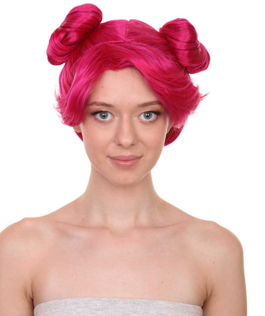 プレミアムハロウィンパーティーレディ H-5416 ショートレングス ダブルバン ハロウィンアニメーションウィニーウィッグ レッド