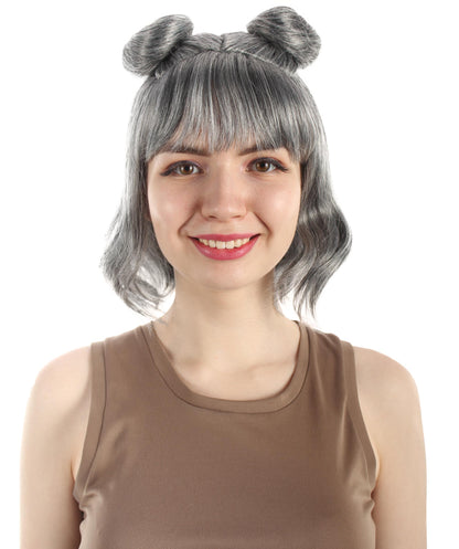 大人の女性用ショートダブルバンスペースギャラクシーウィッグ グレー H-5376_25 女子会とグループコスチューム用ヘア