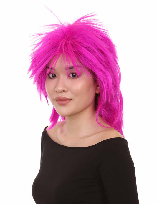 Wigs2you ハロウィンパーティープレミアム H-1340 着やすい快適なフィット感 80 年代女性ネオンフューシャロッカースタイルウィッグ