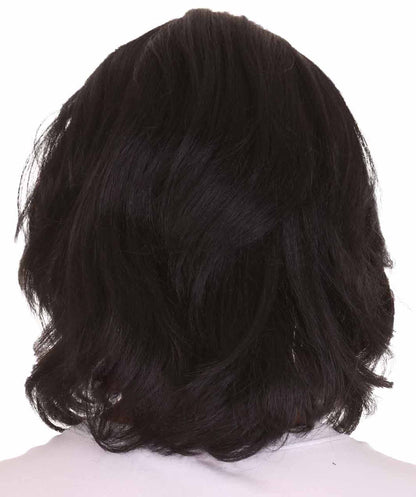 男性 アンチヒーローウォーロックウィッグ H-5537 ブラック コスプレウィッグ プレミアム通気性抜群キャップレスキャップ