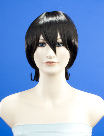 レディースファッション W-734 ショート C-ブラック コスプレヒートスタイラブルウィッグ