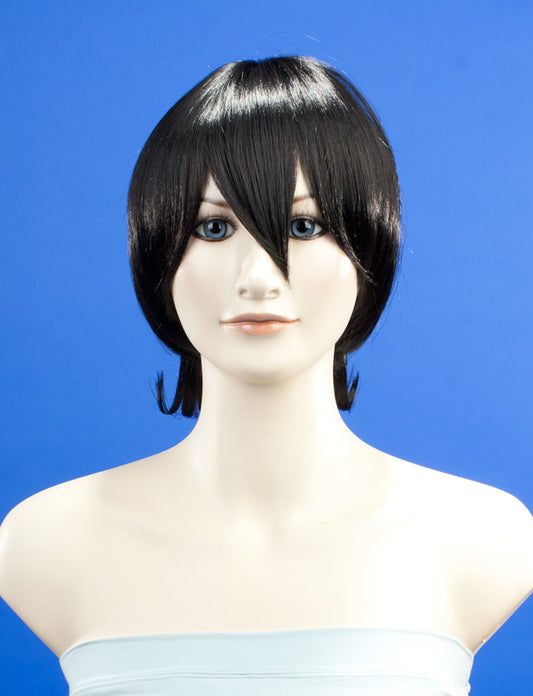 レディースファッション W-734 ショート C-ブラック コスプレヒートスタイラブルウィッグ