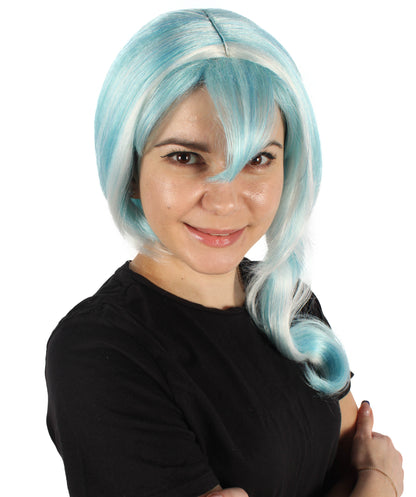 Wigs2you H-6927 ゲームキャラクター パウダーブルーウィッグ｜ハロウィンにぴったり｜難燃性合成繊維