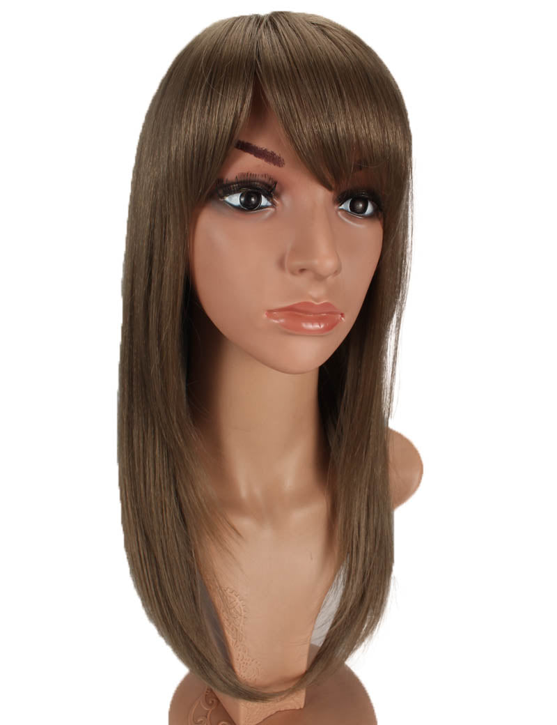 定番の人気商品です！ストレートロングスタイル  ウィッグ1つで簡単にサラサラヘアーに！ ウィッグネット付き W-407