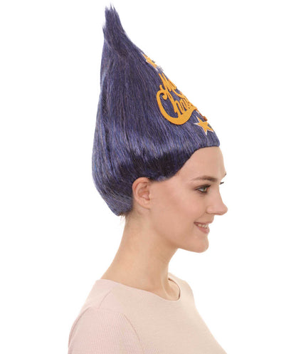 ブルークリスマスツリーレディースウィッグ H-3527 メリータグウィッグ プレミアム通気性のあるキャップレスキャップ