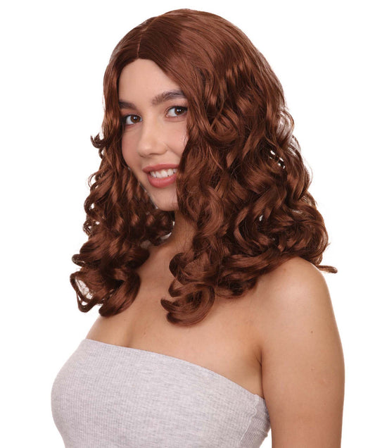 Wigs2you ハロウィンパーティー プレミアム レディース H-1108 とても着け心地の良いアリスウィッグ 鏡の国のアリス オーバーンブラウン色