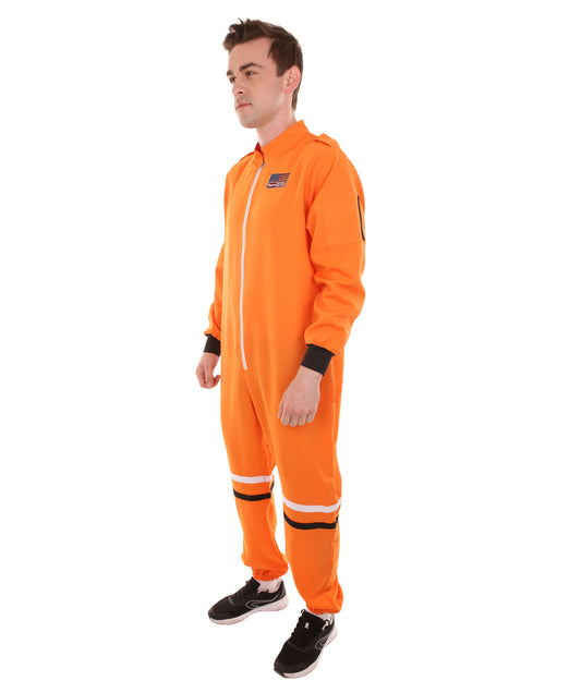 大人用メンズ JCO-290 宇宙飛行士 ジャンプスーツ 制服コスチューム オレンジのコスプレコスチューム