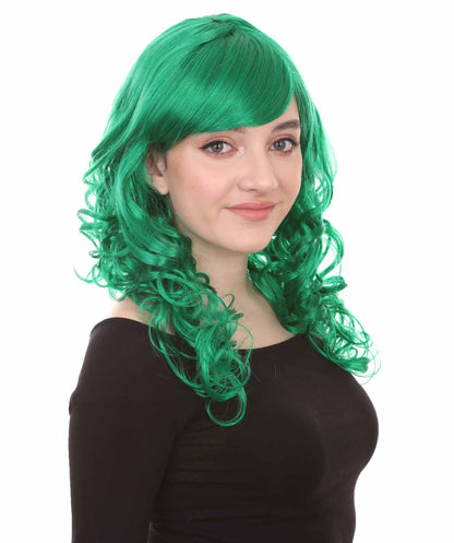 Wigs2you ハロウィンパーティープレミアムレディース H-1002 着用しやすい ベラウィッグ ダークグリーン色