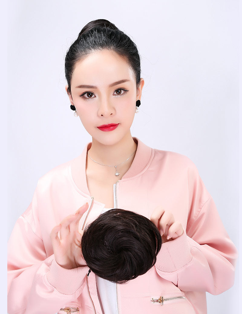 結婚式にオススメお団子ウィッグ 自毛のボリュームが足りない人でも簡単にお上品なお団子をセット出来ます。W-8452