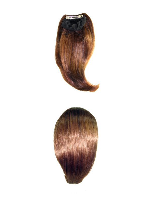 レディースファッション W-8303 ポニーテール オリジナルポイント ウィッグ チャコールゴールデンオーバンチップ ヘアピース ウィッグ 合成繊維