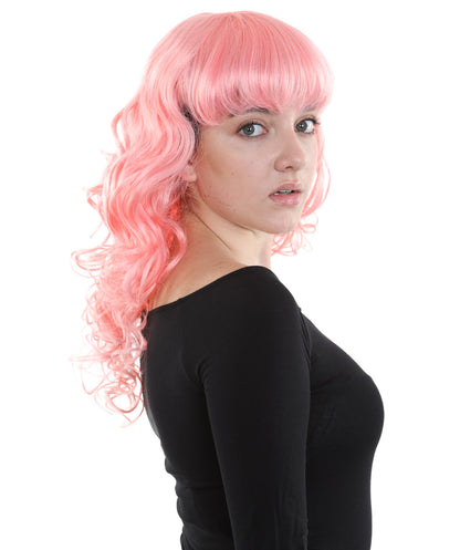 Wigs2you ハロウィンパーティープレミアム H-840 バットマン 女性ジョーカーウィッグ コーラルカラー