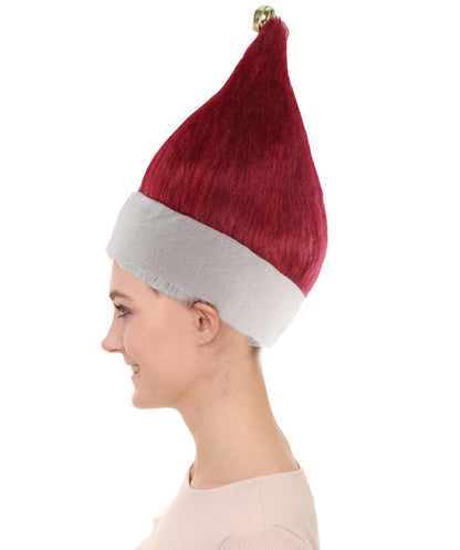 レディース レッド エルフ ウィッグ 1 H-3547 クリスマスウィッグ プレミアム 通気性の良い キャップレスキャップ