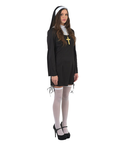 大人の女性の JCO-005 エッチな修道女の衣装 ブラック ハロウィン衣装