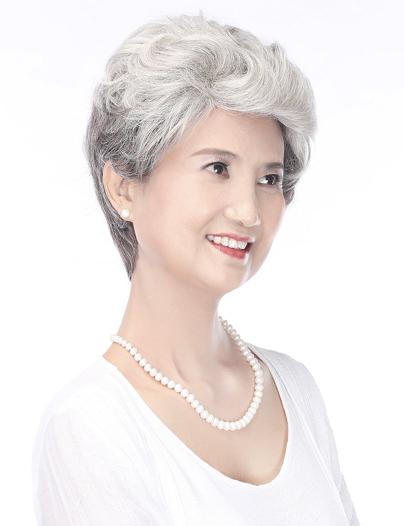 Mrs Styles 短い HHB-057 ヒューマンヘアブレンド パーフェクション ボリュームとカバレッジのため