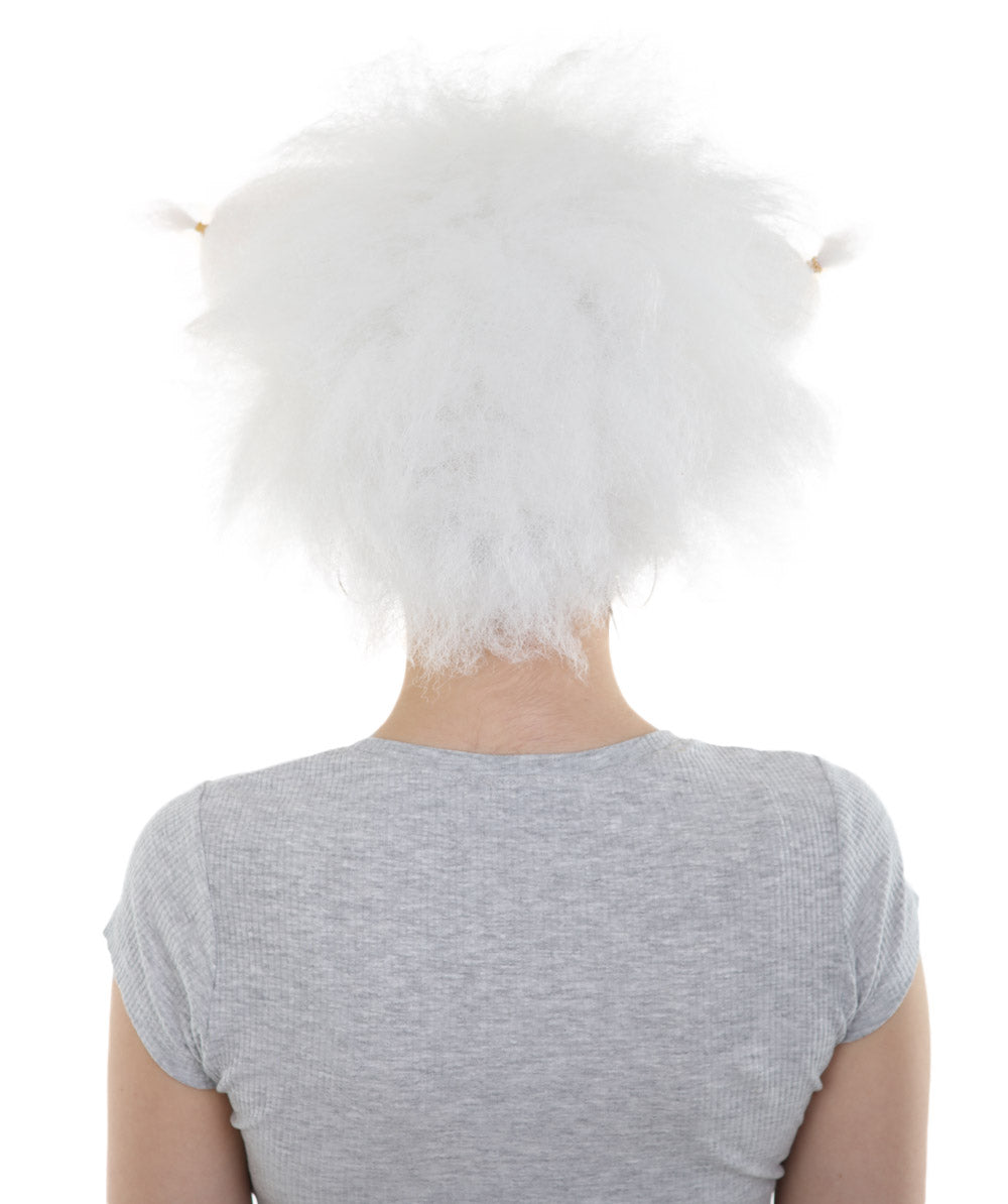 ハロウィンパーティ プレミアムレディース H-5112 ホワイト フラッフィキャットウィッグ ピンクの耳付き