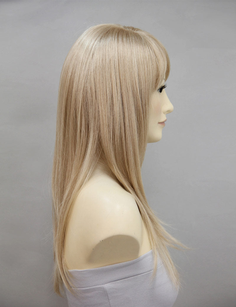 定番の人気商品です！ストレートロングスタイル  ウィッグ1つで簡単にサラサラヘアーに！ ウィッグネット付き W-407
