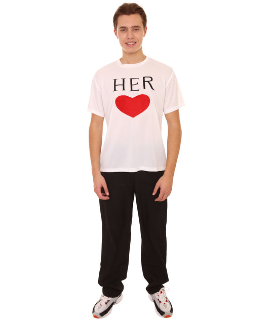 大人向け男性用 JCO-150 バレンタインデー マッチング カップル Tシャツ