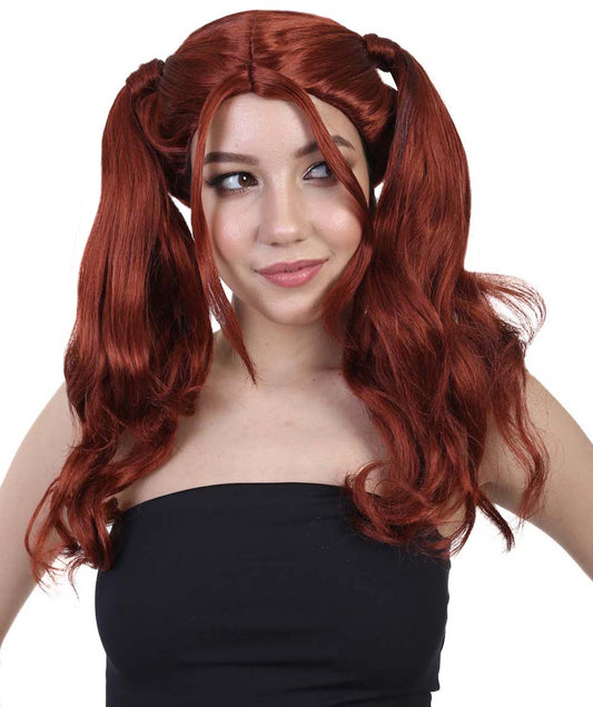 Wigs2you ハロウィンパーティー プレミアム レディース H-733 ドリー ピグテール ウィッグ ダークオーバーン色