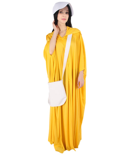 女性用 JCP-068_1 オレンジ ローブ ハンドメイド コスプレ衣装とバッグ ボンネット付き