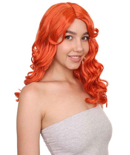 Wigs2you ハロウィンパーティープレミアム レディース H-1081 アリスウィッグ 鏡の国のアリス オレンジ色