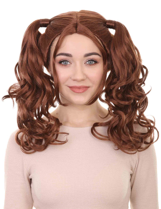 Wigs2you ハロウィンパーティー プレミアム レディース H-768 ドリー ピグテール ウィッグ オーバーンブラウン色