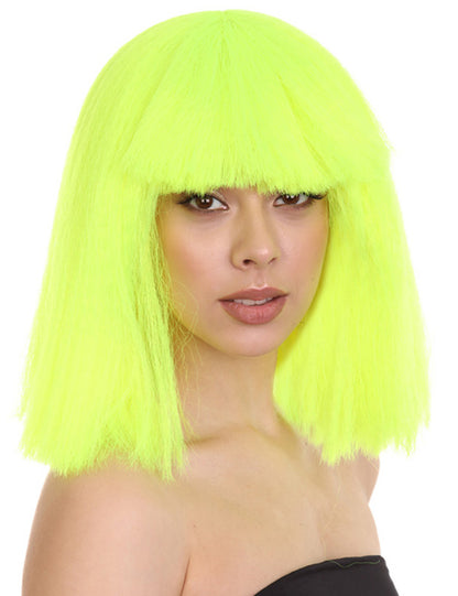 Wigs2you ハロウィンパーティープレミアムレディース H-1528 美しいルックを手に入れよう！ポップスターネオングリーンウィッグ