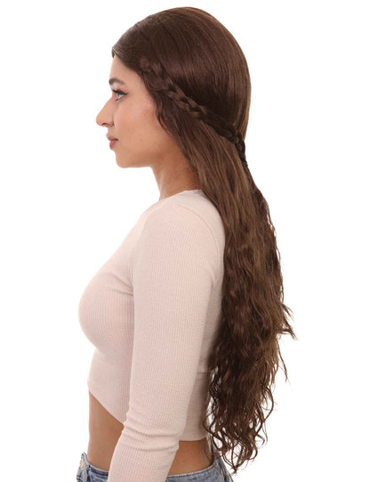 Gilded Goddess Wigs Collectionウィッグ コレクション | ロングレディースキャラクターコスプレハロウィンウィッグ | プレミアム通気性キャップレスキャップ H-369