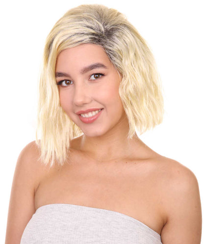 プレミアムハロウィンパーティーレディ H-5410 ショートレングス オンブレポップスターファイヤーワークスウィッグ ブロンドとブラック