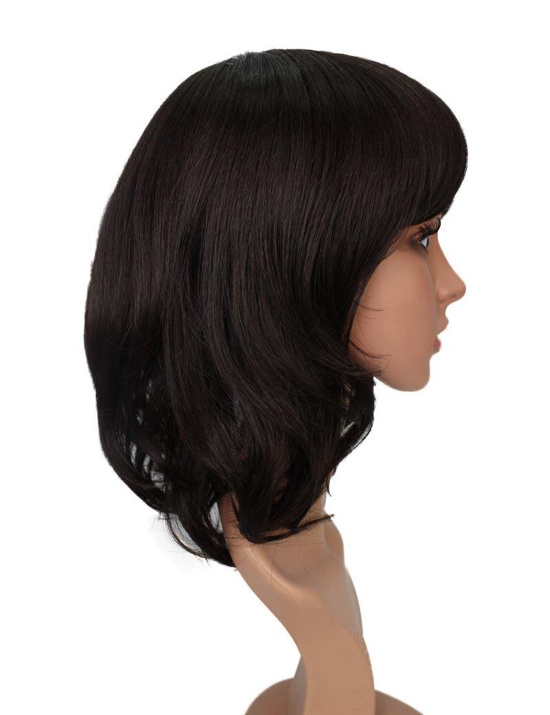 耐熱商品 | ミディアムウィッグ | エアリーカールで女子力UPする人気スタイル | アレンジ自由 | ウィッグネット付き W-160