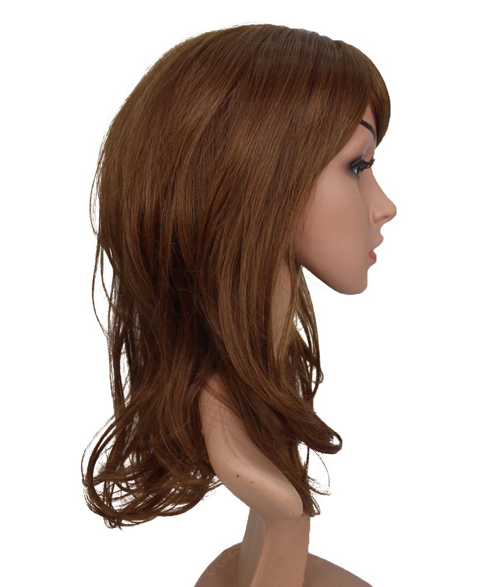 エアリーカールが可愛い！ふわふわヘアで柔らかな女の子に  耐熱です ウィッグネット付き W-537