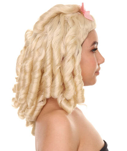 ブロンドプリンセスウィッグ H-3816 ドレッドロック ミディアム ロイヤルコスプレハロウィンウィッグ プレミアム 通気性の良い キャップレスキャップ