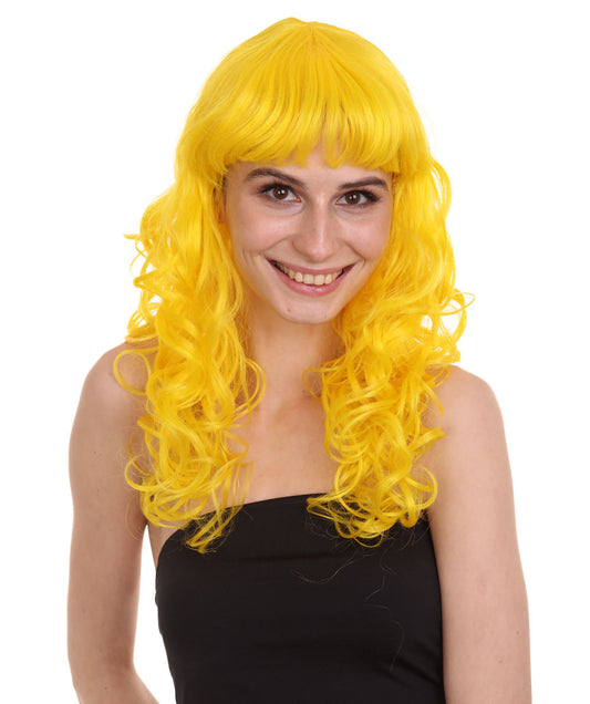 Wigs2you ハロウィンパーティー プレミアム レディース H-1000 着用しやすい ベラウィッグ イエローカラー