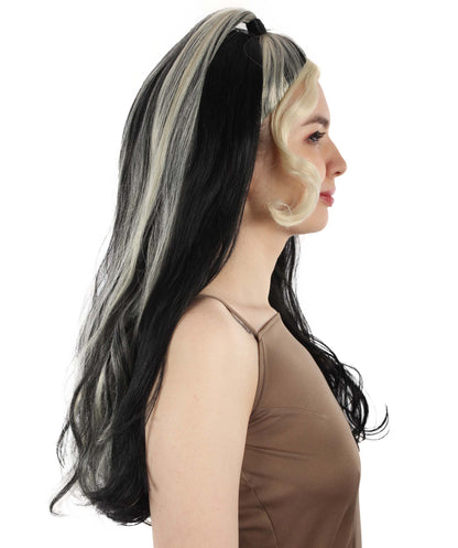 大人向け女性用 H-5820 ブラウン K-pop ガール グループ シンガー ポニーテール ウィッグ ハロウィンに最適 難燃性合成ファイバー