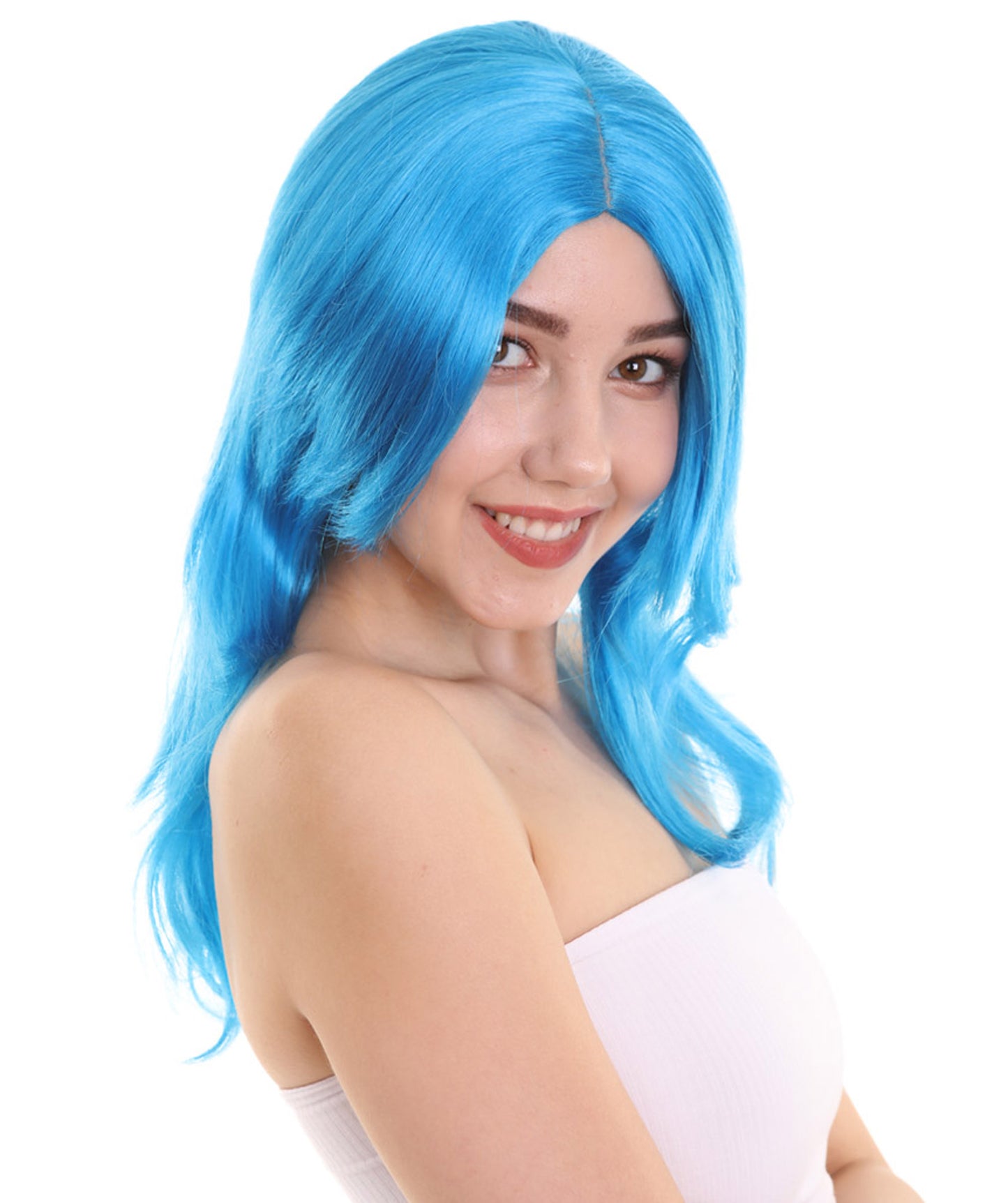 Wigs2you ハロウィンパーティープレミアム H-961 3レイヤーのパーティーガールウィッグ ブルー色