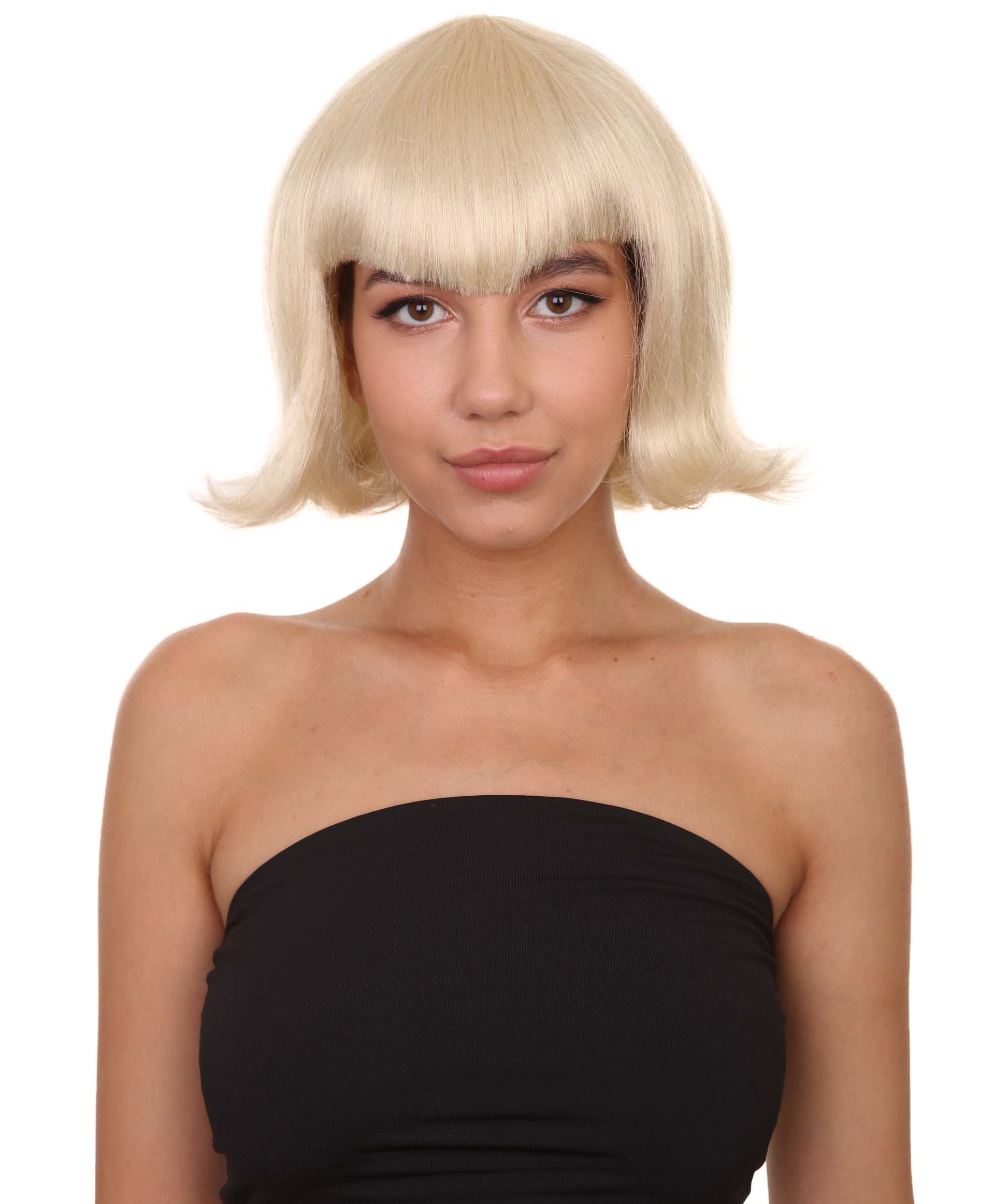 女性用ヴァンパイアウィッグ コスプレブロンドヴァンパイアウィッグ H-3467 プレミアム通気性のあるキャップレスキャップ