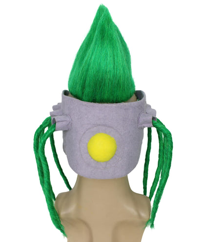 Wigs2you H-6928 ミュージカルゲームに登場する敵キャラクターのグリーンスパイクウィッグ（大人用、ハロウィンに最適、難燃性合成繊維）