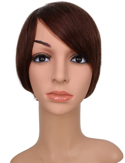 30歳〜40歳 若者の短い HT-018 100% ヒューマンヘア ナチュラルエレガンス ハンドタイド ヒューマンヘア束